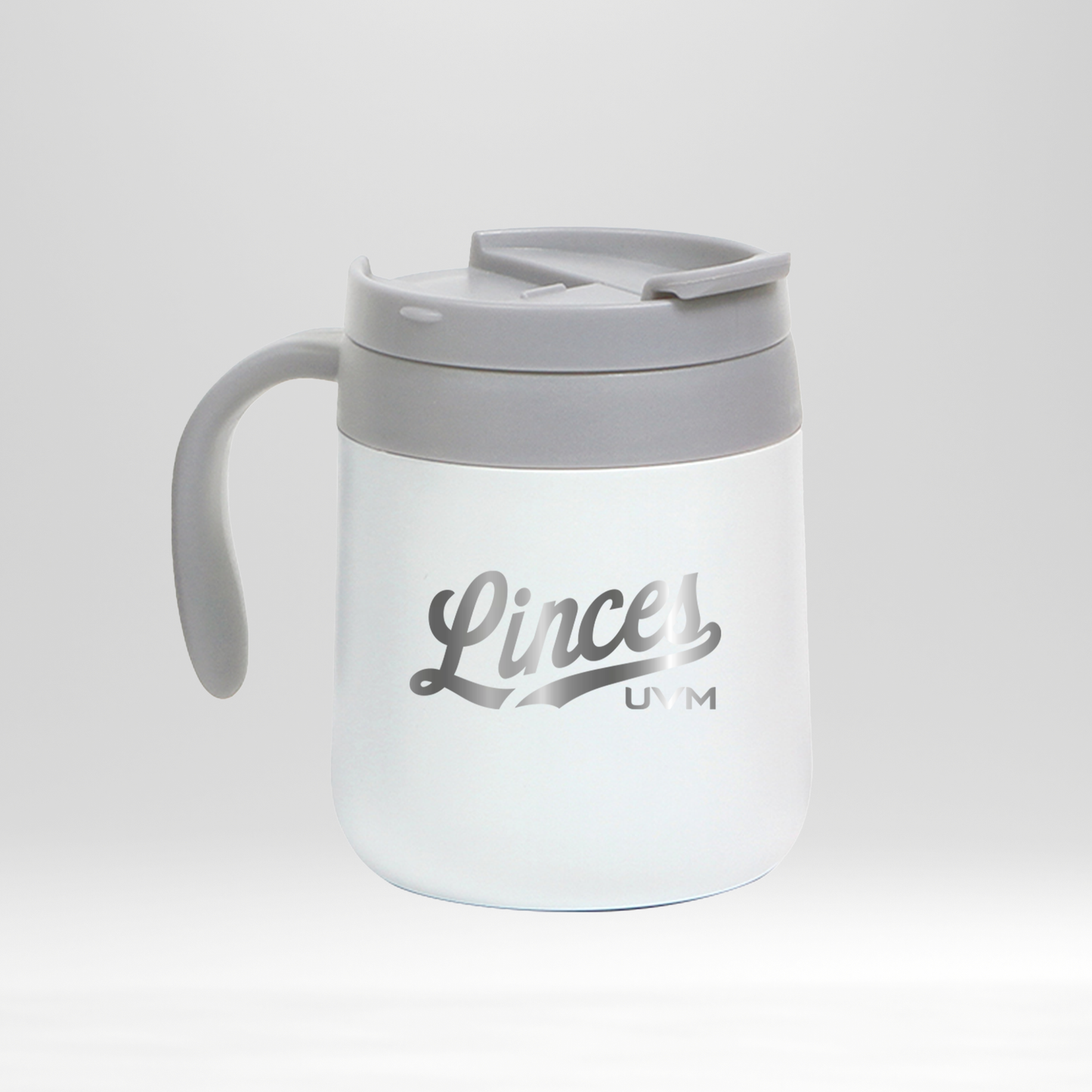 Taza termo blanca con logo linces