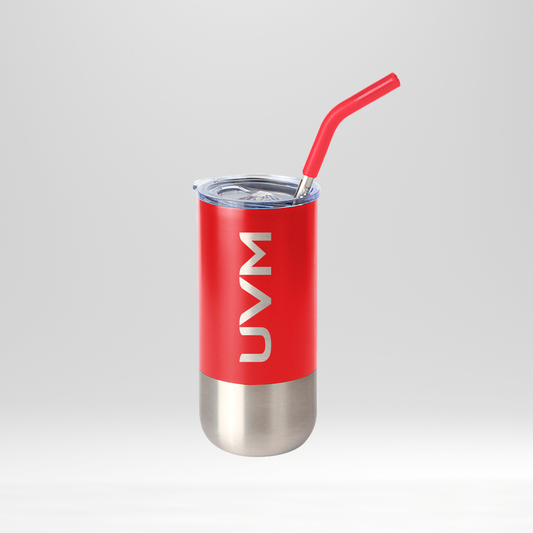 Termo rojo con popote UVM