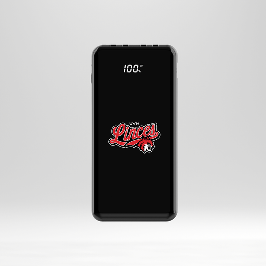 Power bank negro con logo linces