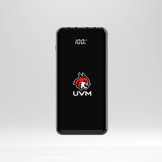 Power bank negro con logo linces UVM