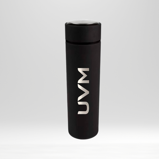 Termo negro UVM grabado gris