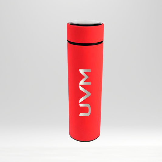 Termo rojo UVM grabado gris