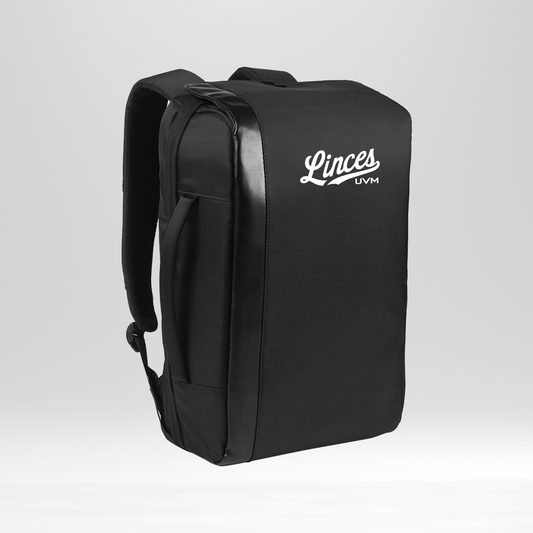 Mochila negra con logo linces