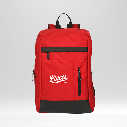 Mochila roja con logo linces