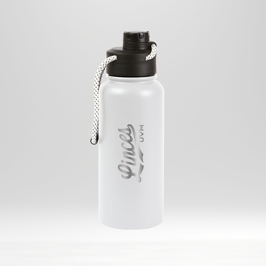 Termo blanco con logo linces