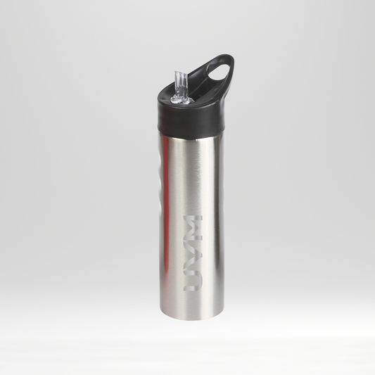 Termo plata UVM negro logo gris