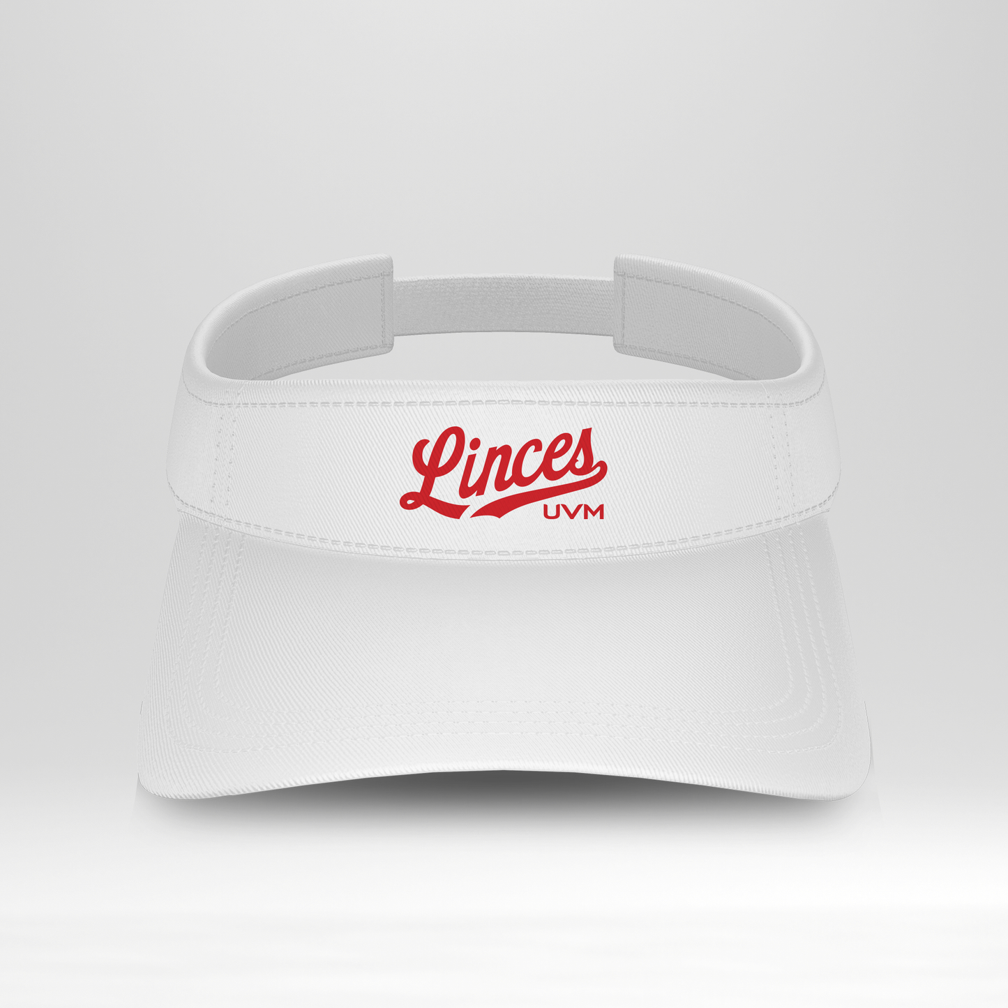 Visera blanca linces UVM rojo