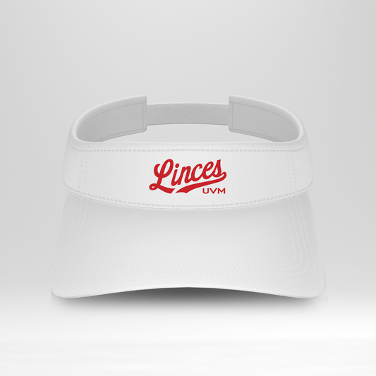 Visera blanca linces UVM rojo