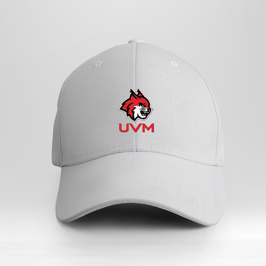 Gorra blanca logo linces UVM rojo