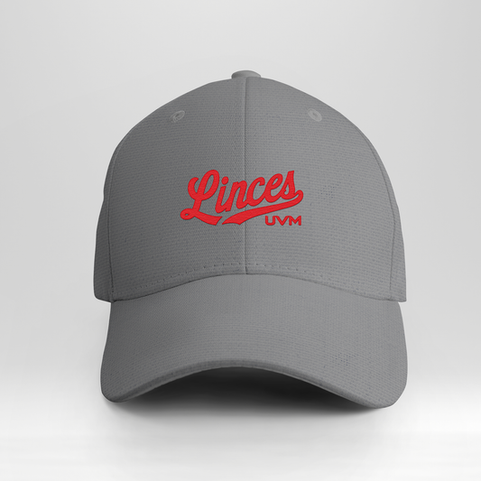 Gorra gris linces UVM rojo