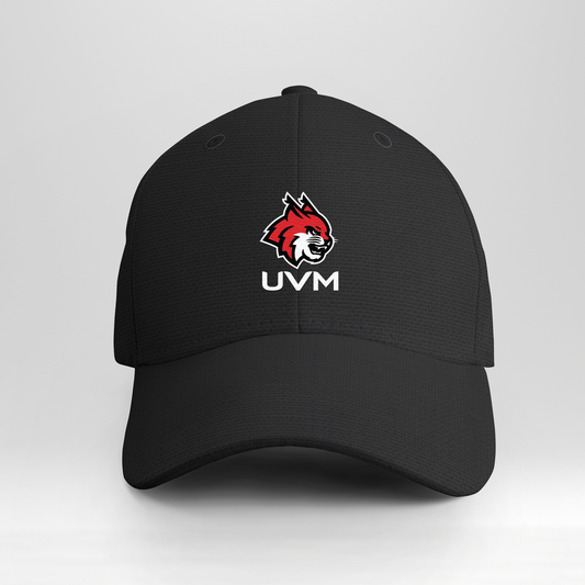 Gorra negra logo linces UVM blanco