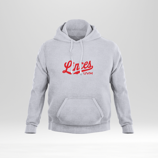 Sudadera gris linces rojo