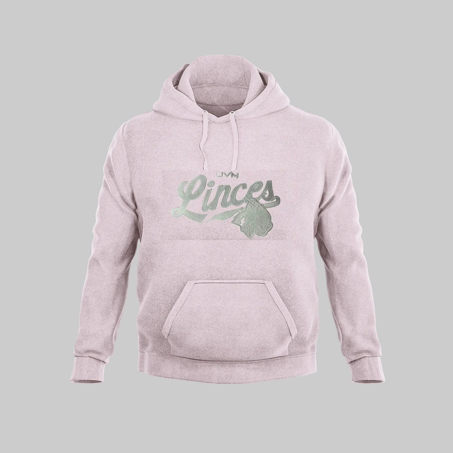 Sudadera rosa logo linces UVM blanco