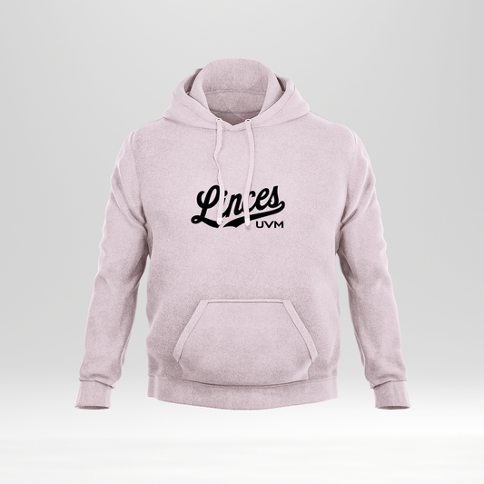 Sudadera rosa logo linces negro