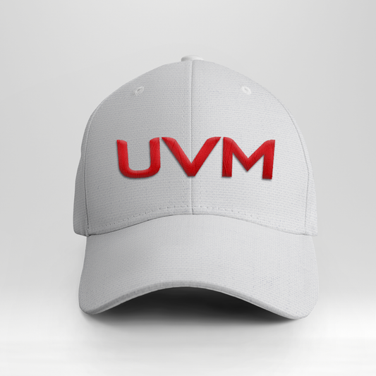Gorra blanca UVM rojo