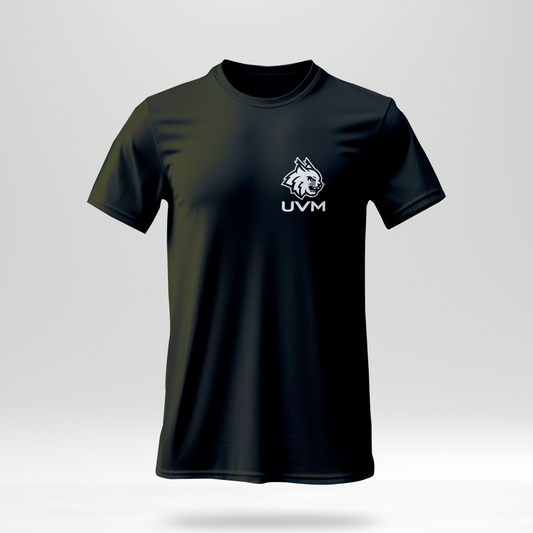 T-shirt negra con logotipo linces UVM