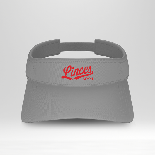 Visera gris linces UVM en rojo